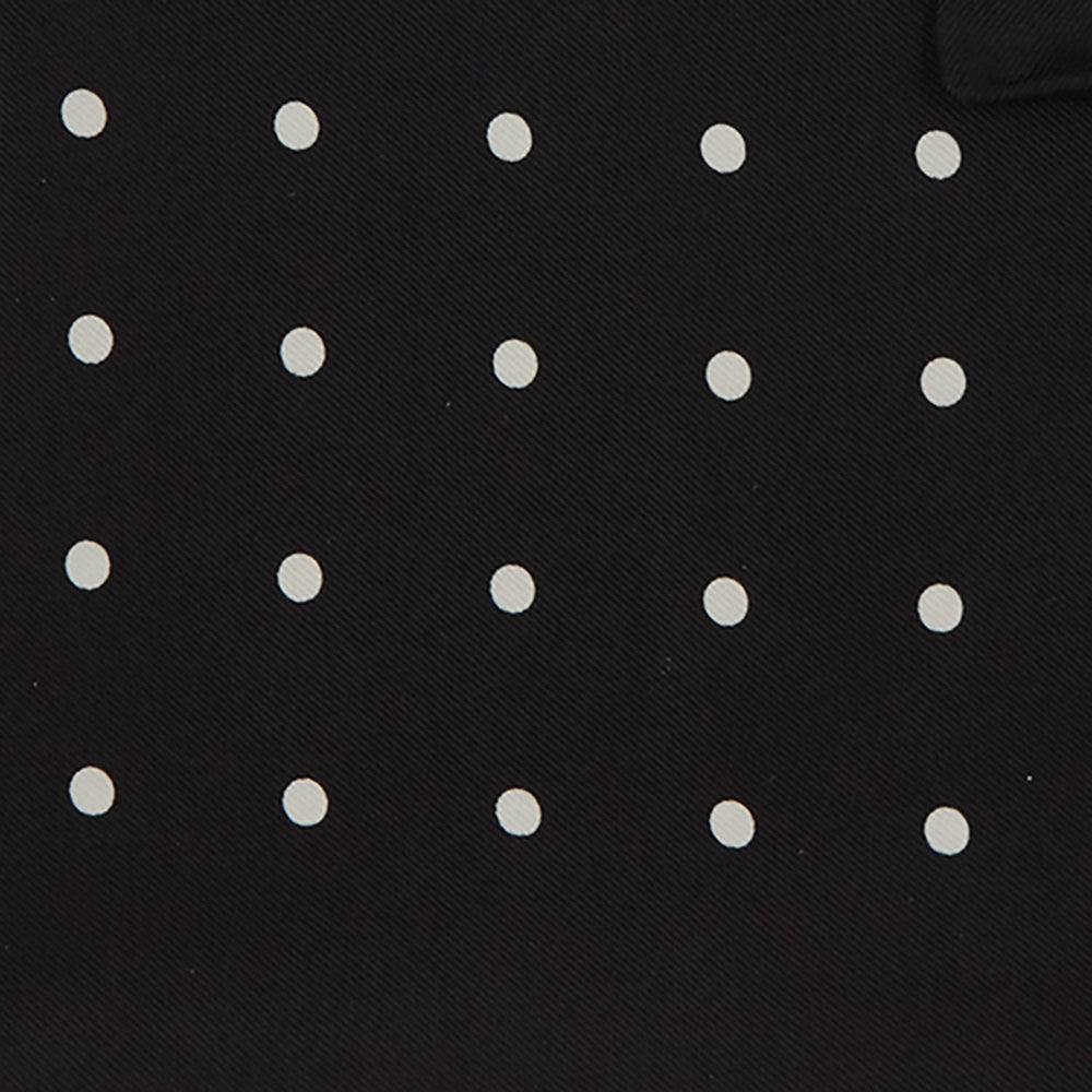 Black Spot Silk Pocket Square