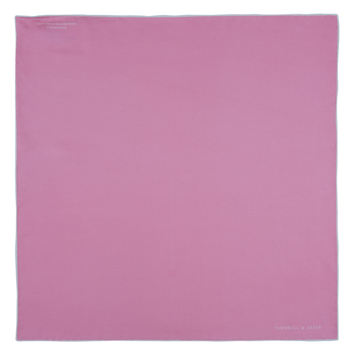 Image 2 of product Pink and White Piped Silk Pocket Square