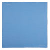 View 2 of product A Blue and White Piped Silk Pocket Square by Turnbull & Asser, neatly folded with the brand name in white on the lower right corner, displayed against a plain white background.