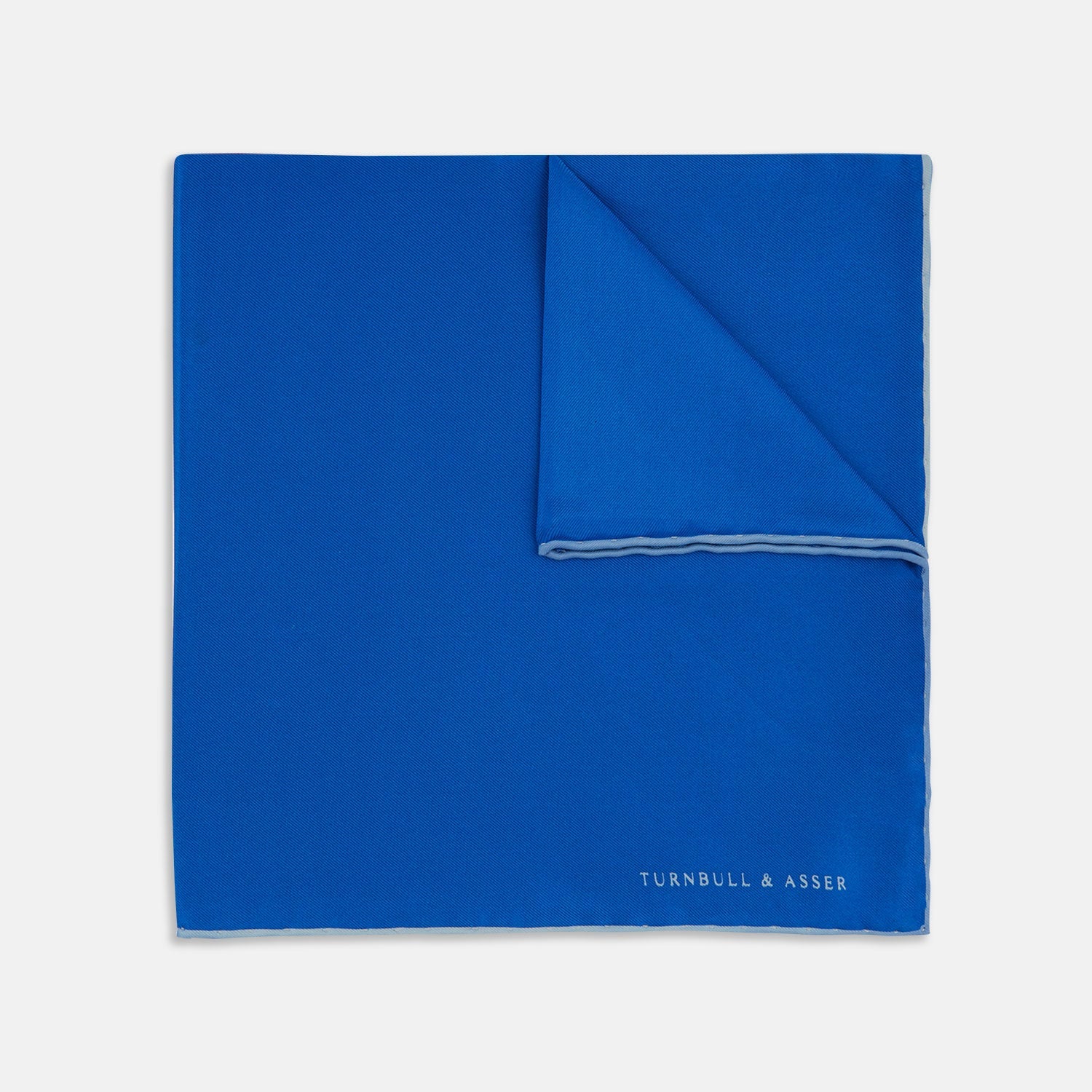 Image 1 of product Royal Blue Piped Silk Pocket Square