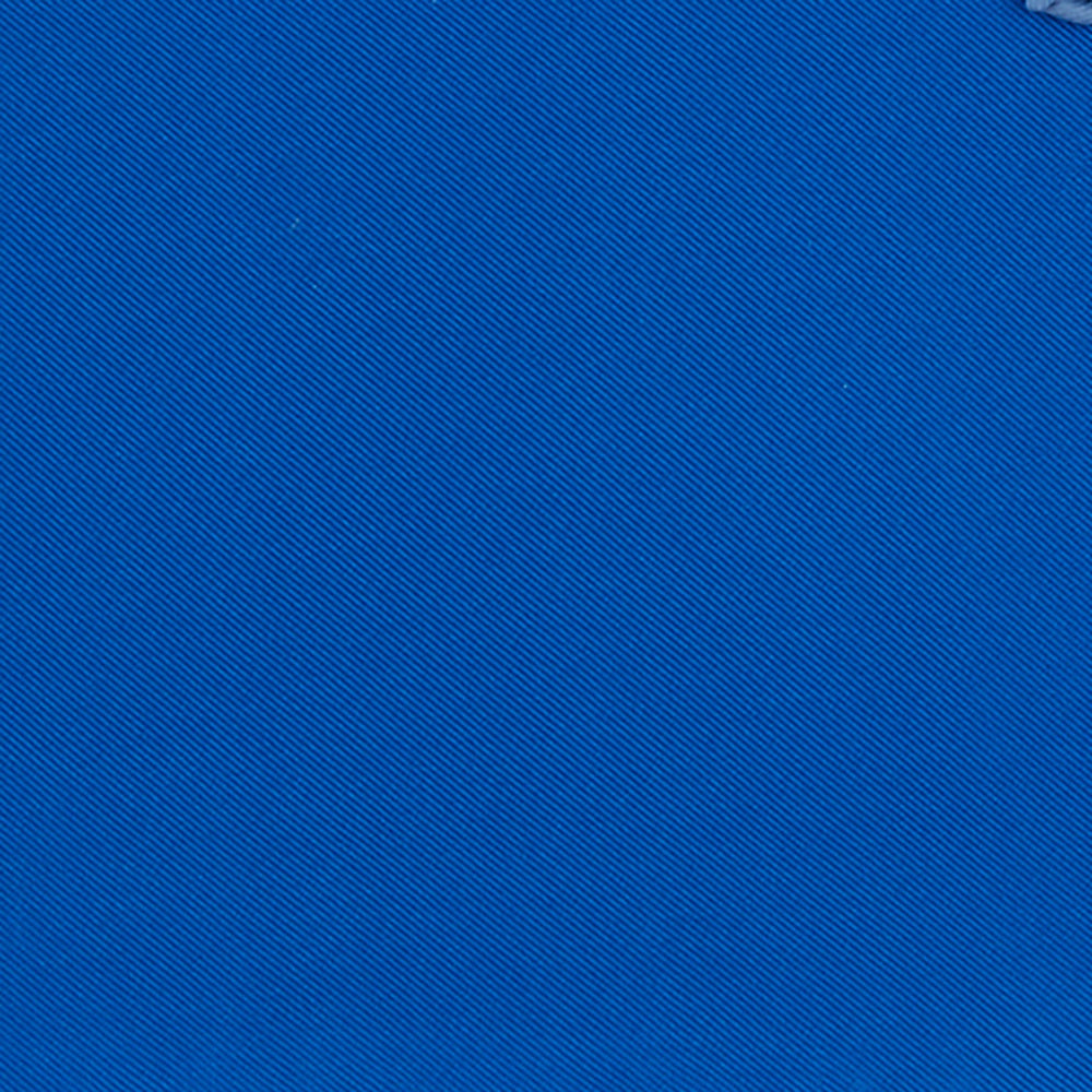 Royal Blue Piped Silk Pocket Square