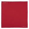 View 2 of product A classic accessory, the Turnbull & Asser Red and White Piped Silk Pocket Square is neatly folded to showcase both colors, with the brand’s logo in white on the corner.