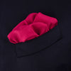 View 4 of product A classic accessory, the Turnbull & Asser Red and White Piped Silk Pocket Square is neatly folded to showcase both colors, with the brand’s logo in white on the corner.
