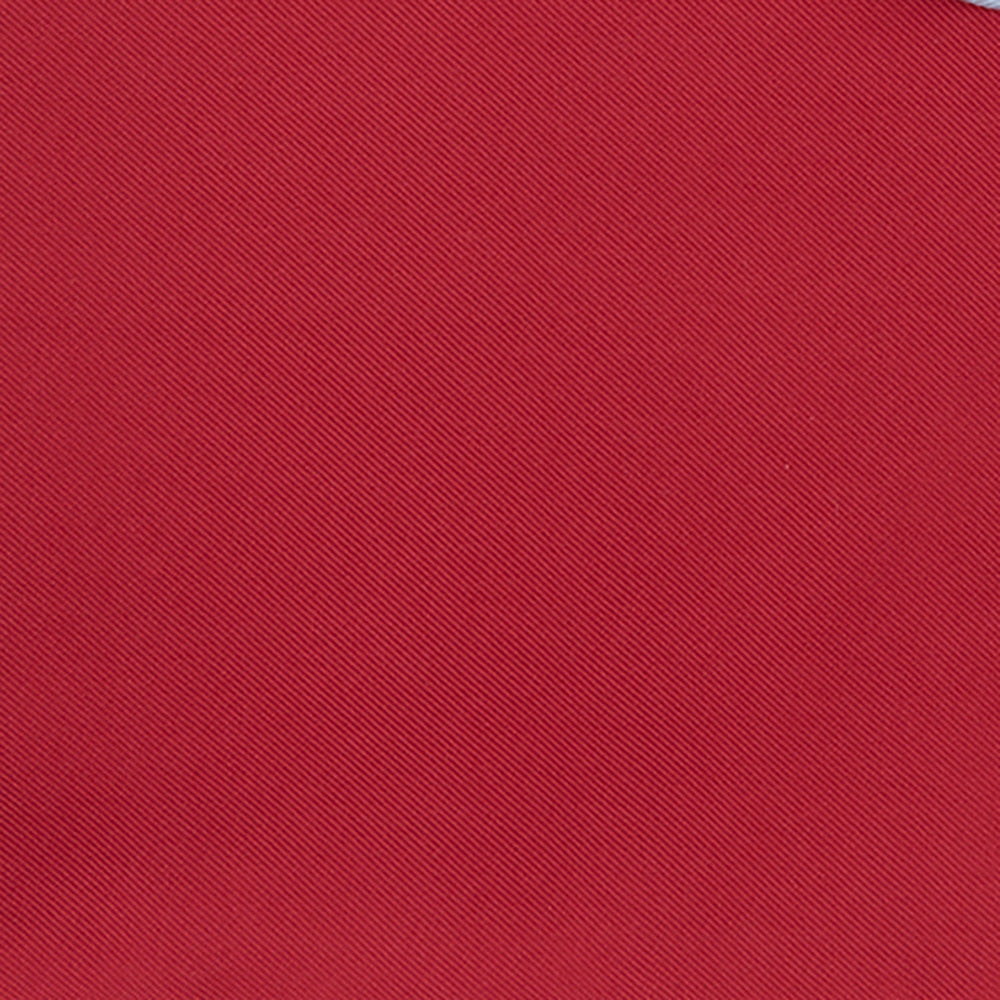 A classic accessory, the Turnbull & Asser Red and White Piped Silk Pocket Square is neatly folded to showcase both colors, with the brand’s logo in white on the corner.