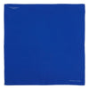 View 2 of product A Dark Blue Piped Silk Pocket Square by Turnbull & Asser, neatly folded with white edging and the brand's logo in one corner, displayed on a plain white background.