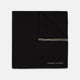 Black and White Piped Silk Pocket Square