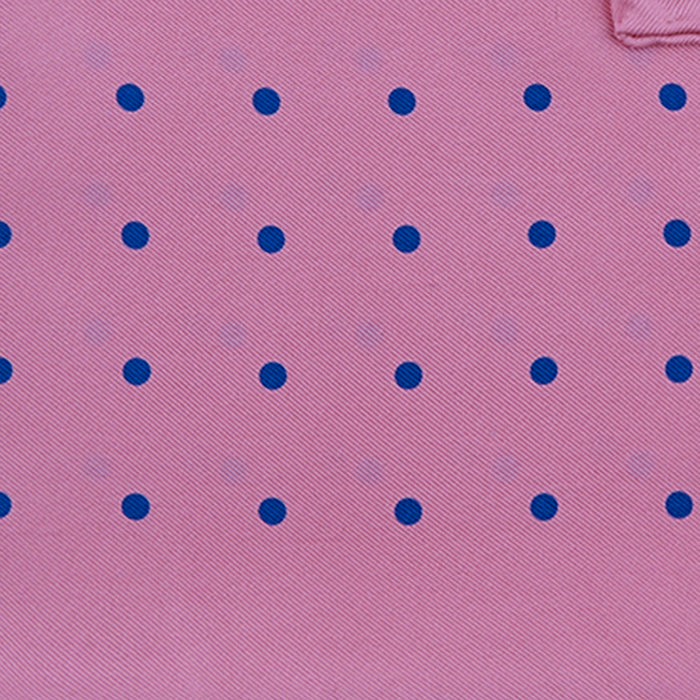Rose and Blue Spot Silk Pocket Square Image 2