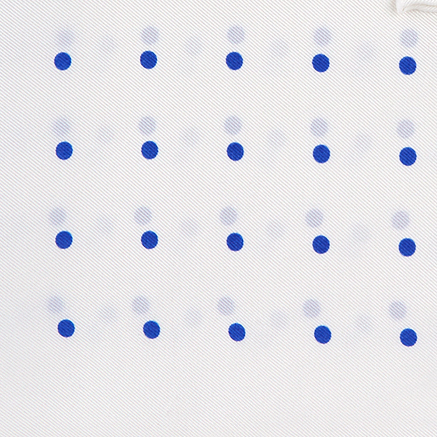 Image 3 of product White and Blue Spot Silk Pocket Square
