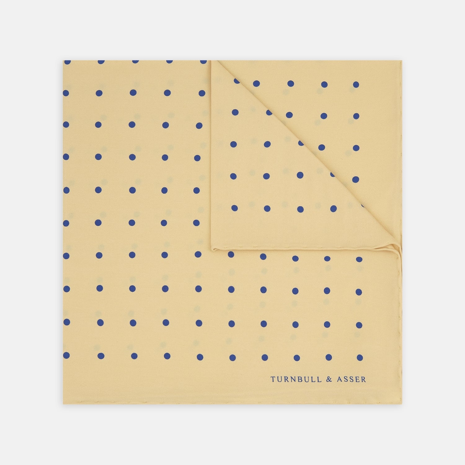 Image 1 of product Yellow and Blue Spot Silk Pocket Square