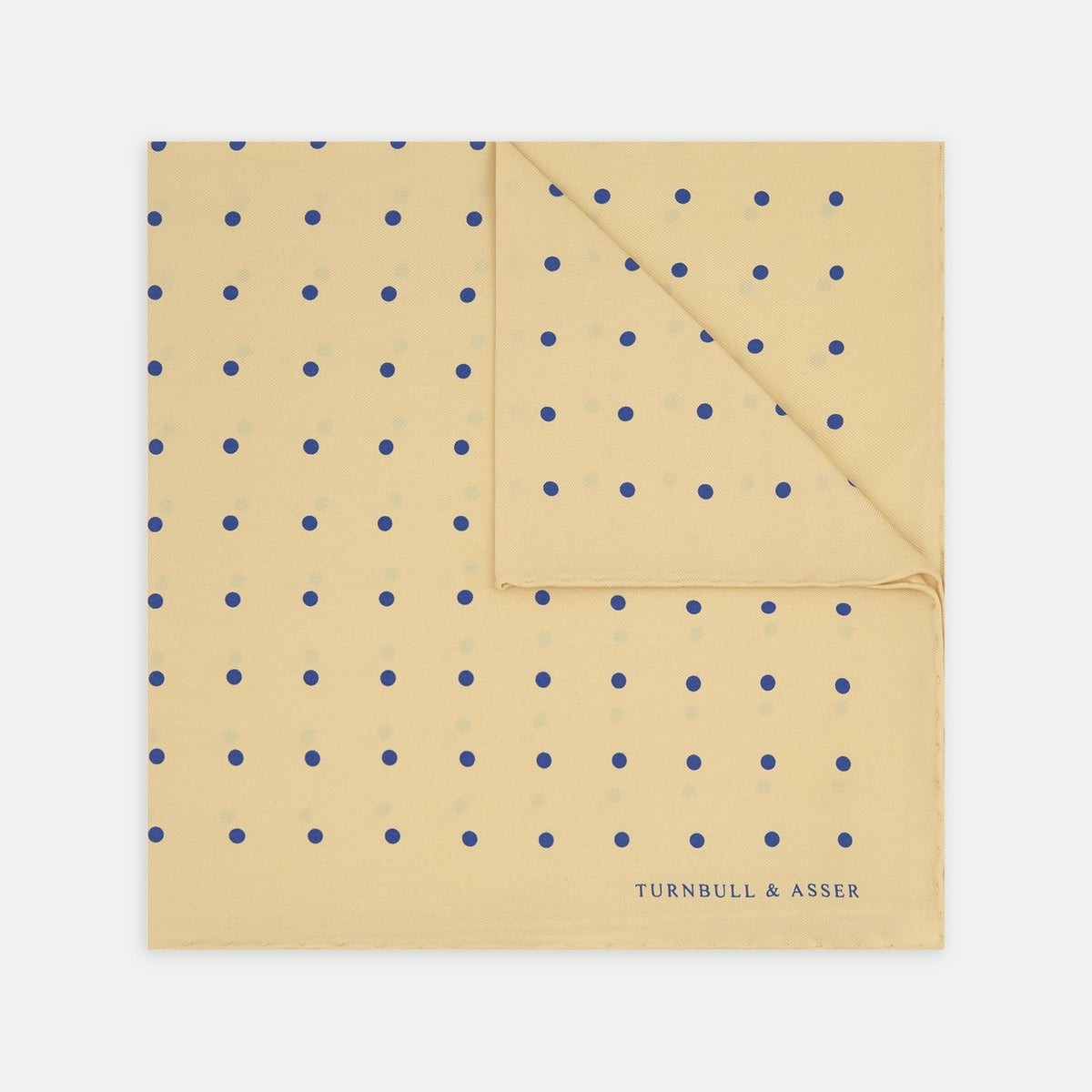 Yellow Spot Silk Pocket Square