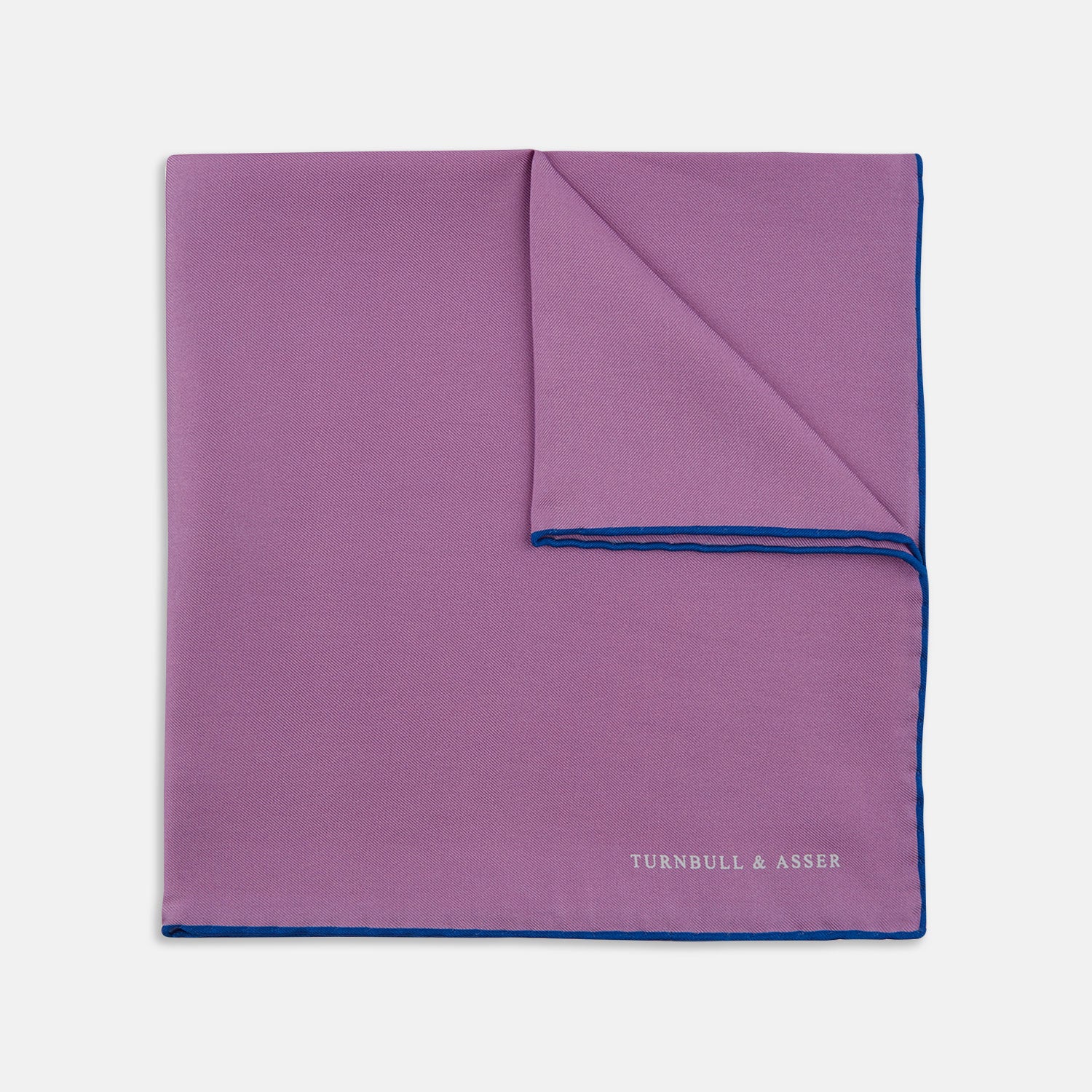 Image 1 of product Lilac and Navy Piped Silk Pocket Square