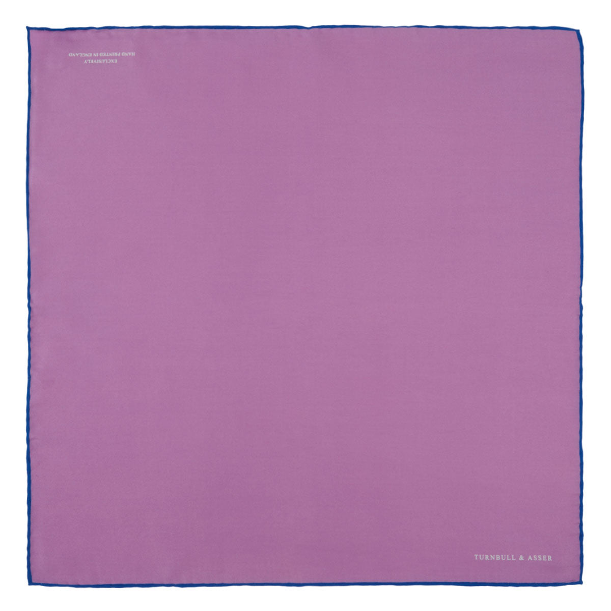 Image 2 of product Lilac and Navy Piped Silk Pocket Square