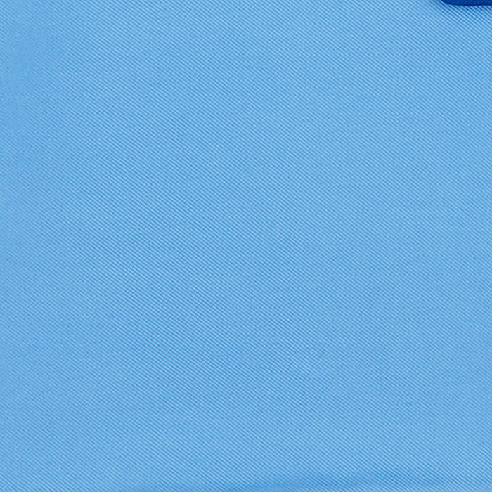 Light Blue and Navy Piped Silk Pocket Square Image 2