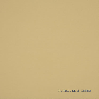 Yellow and Navy Piped Silk Pocket Square Image 2