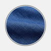 View 1 of product Close-up of BESPOKE FABRIC 0017 05 by Turnbull & Asser—blue denim fabric with visible weave texture and subtle diagonal lines, framed in a circular border on a white background.