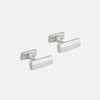 View 1 of product Turnbull & Asser STERLING SILVER HANDLEBAR CUFFLINKS feature a sleek, smooth finish, shown against a plain white background.