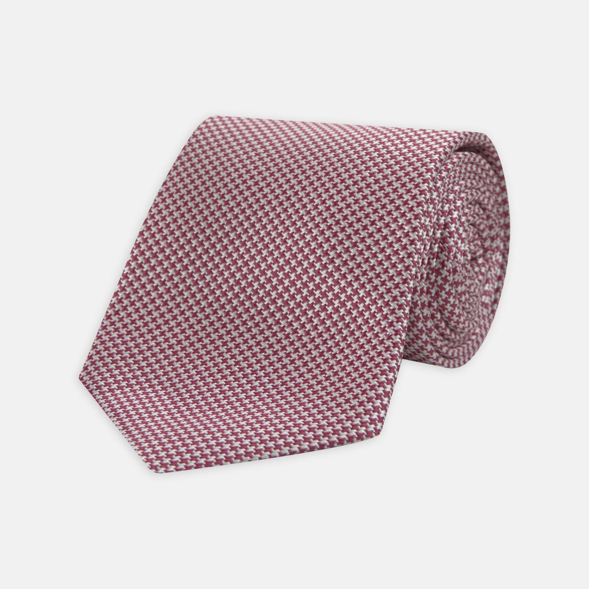 Dark Houndstooth Silk Tie