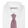 View 2 of product The Turnbull & Asser Dark Pink Houndstooth Silk Tie is rolled up and displayed on a plain white background.