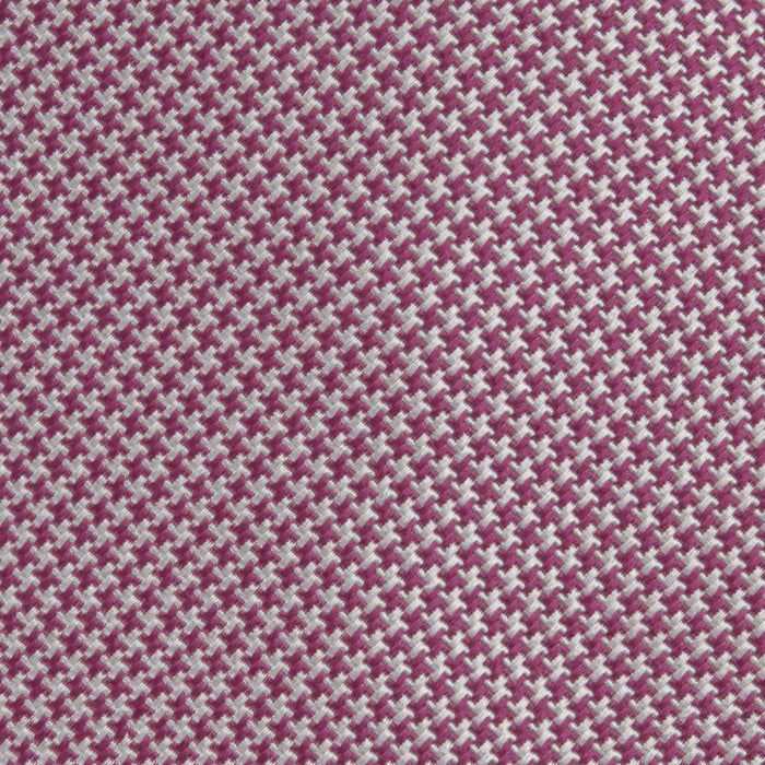Dark Pink Houndstooth Silk Tie Image 2