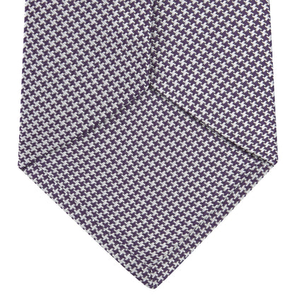 Plum Houndstooth Silk Tie Image 3
