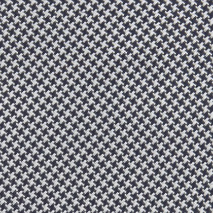 Navy Houndstooth Silk Tie Image 2