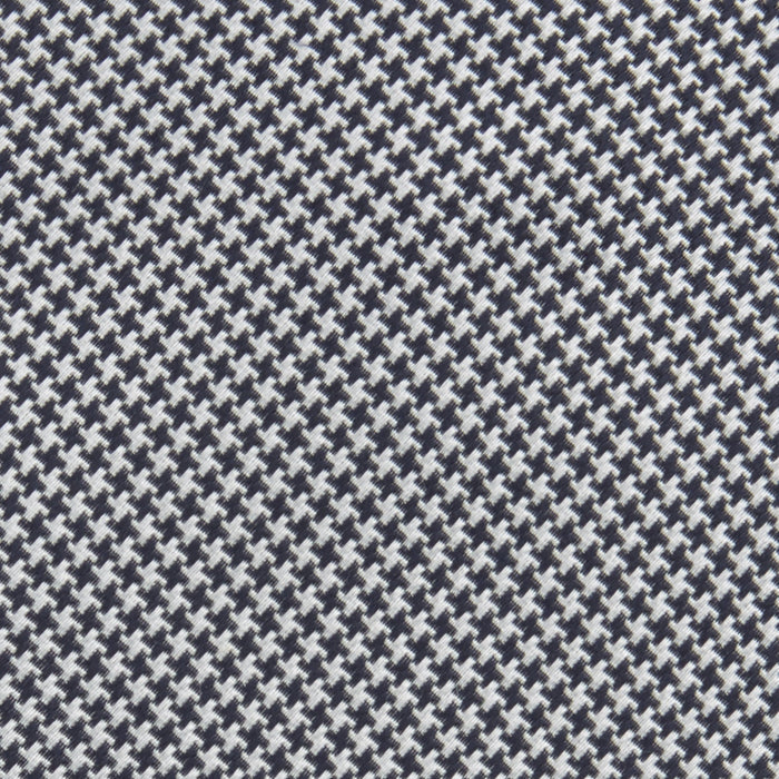 Navy Houndstooth Silk Tie Image 2