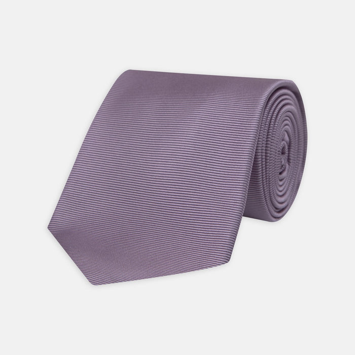 Lilac Horizontal Twill Silk Tie