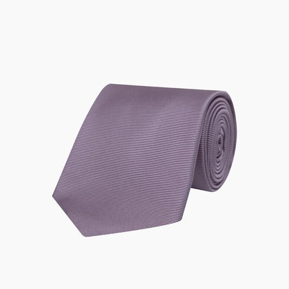 Lilac Horizontal Twill Silk Tie Image 4