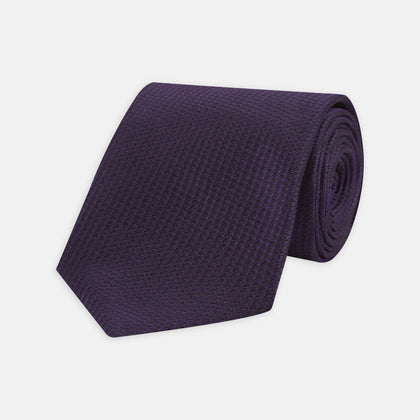 Plum Lace Silk Tie