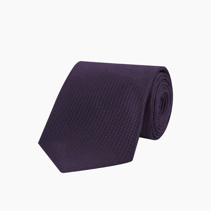 Plum Lace Silk Tie Image 4