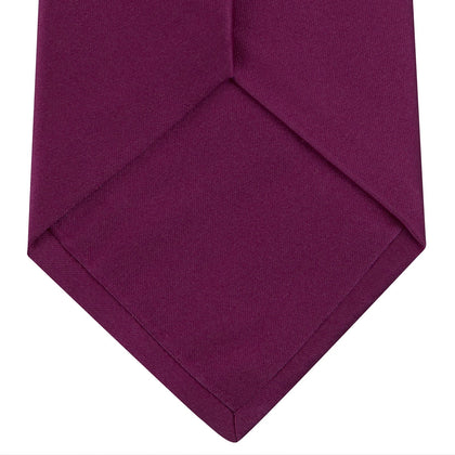Dark Pink Plain Satin Silk Tie Image 3