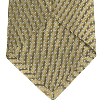 Gold and White Diamond Silk Tie Image 3
