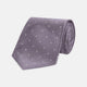 Lilac and White Small Spot Herringbone Silk Tie