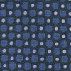View 3 of product Turnbull & Asser’s Forest Green and Blue Circle and Spot Silk Tie, rolled on a white background, features a refined pattern—an elegant classic for any office shirt.
