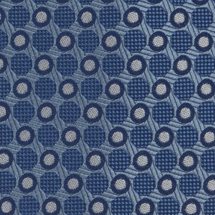 Blue Circle and Spot Silk Tie Image 2