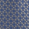 View 3 of product The Turnbull & Asser Silver and Blue Circle and Spot Silk Tie features a classic geometric pattern in silver and light blue on white, making it the perfect complement to any office shirt.