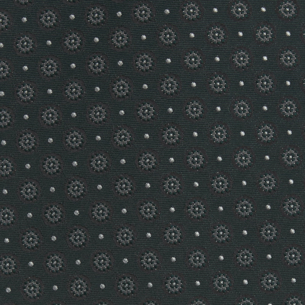 Forest Green Floral Spot Silk Tie