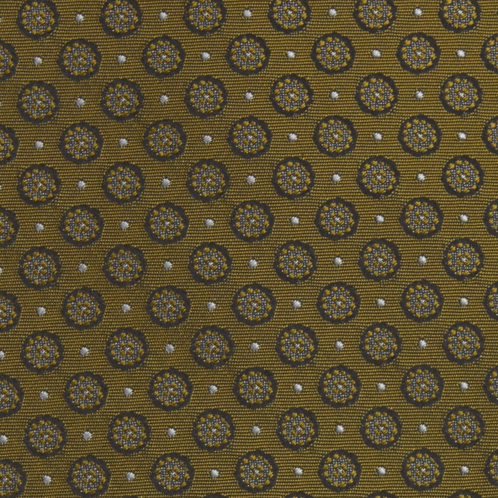 Image 3 of product Gold Floral Spot Silk Tie