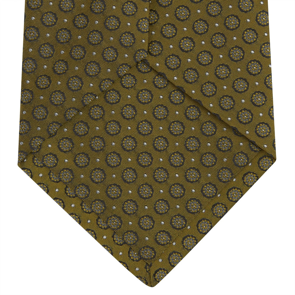 Gold Floral Spot Silk Tie