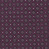 View 3 of product The Turnbull & Asser Wine Floral Spot Silk Tie features a rolled design with a gray and black circular pattern, perfect for the office. Displayed on a plain white background.