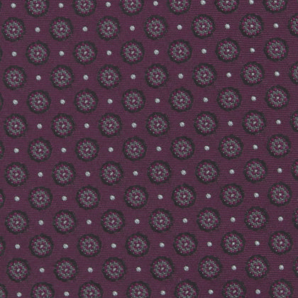 Wine Floral Spot Silk Tie Image 2