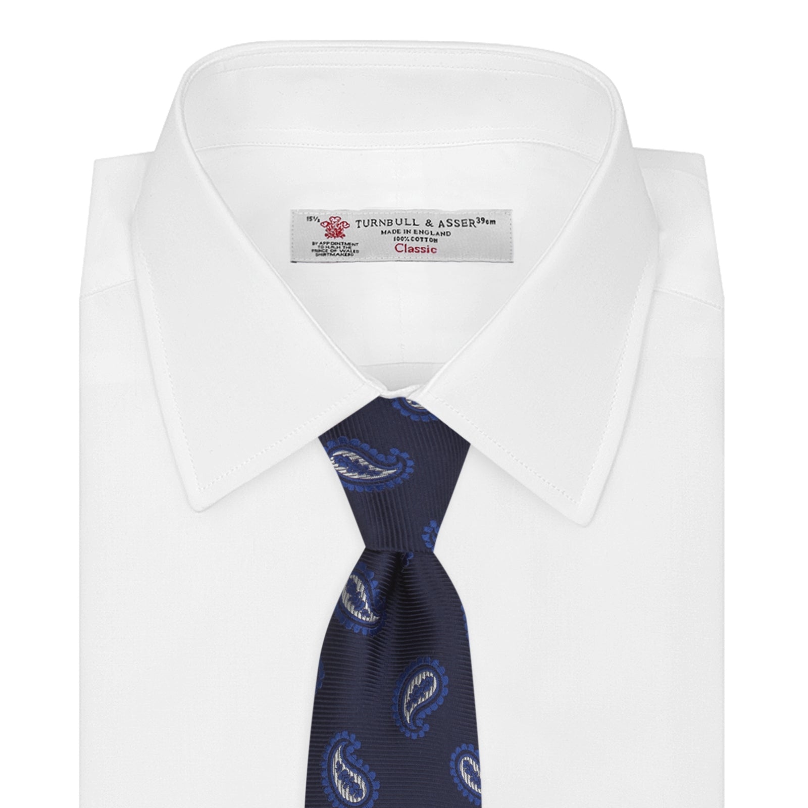 Image 2 of product Navy and Royal Blue Floating Paisley Silk Tie