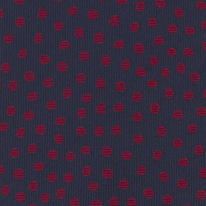 Navy and Red Paint Spot Silk Tie Image 2