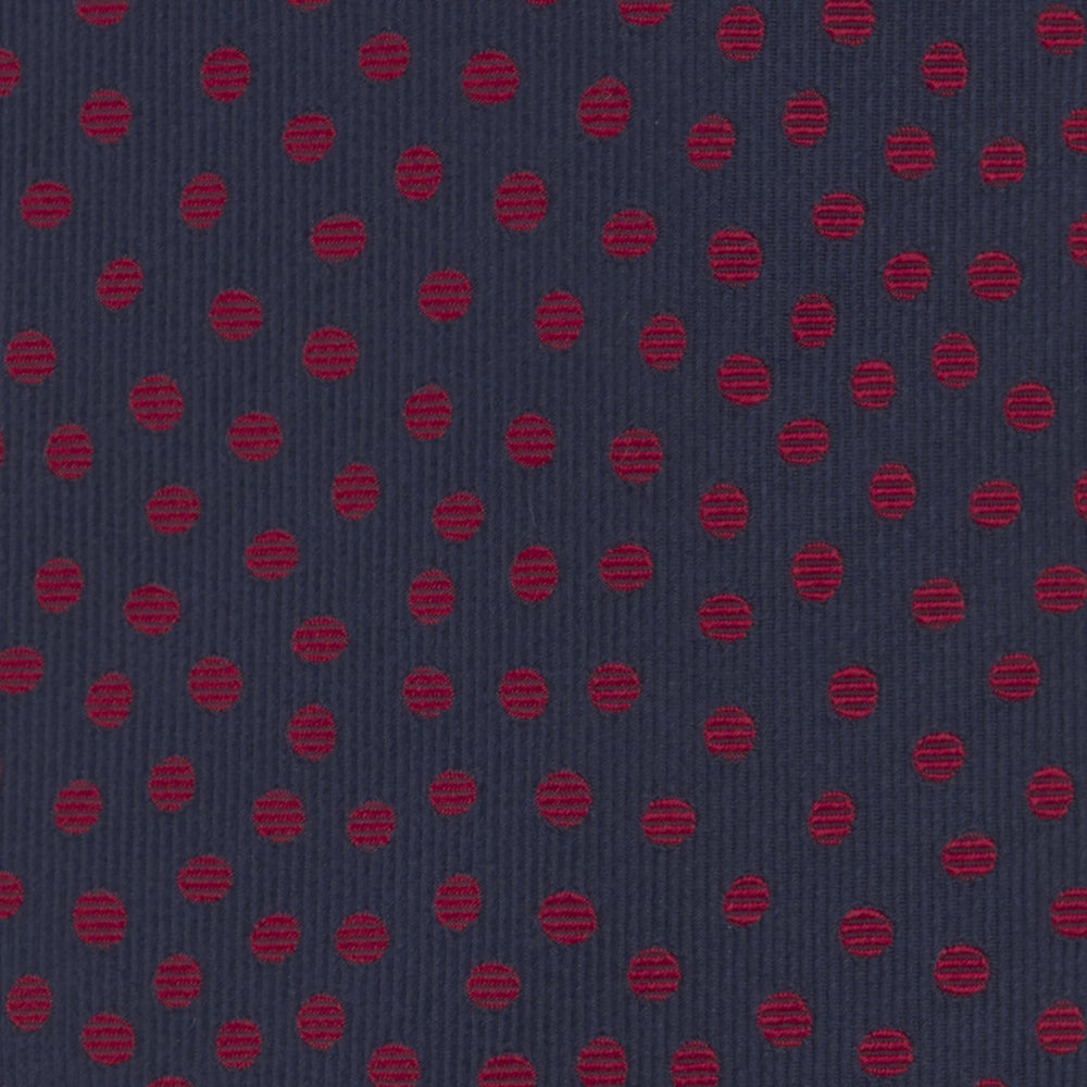 Navy and Red Paint Spot Silk Tie