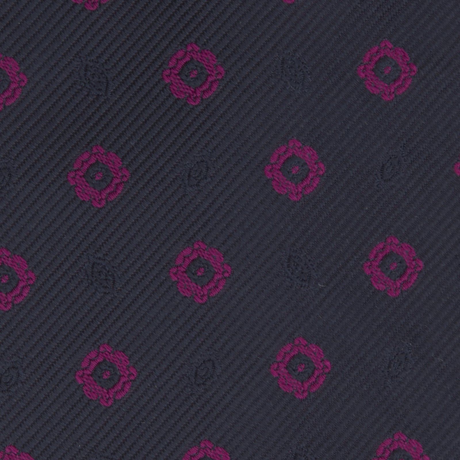 Image 3 of product Navy and Dark Pink Emblem Spot Silk Tie