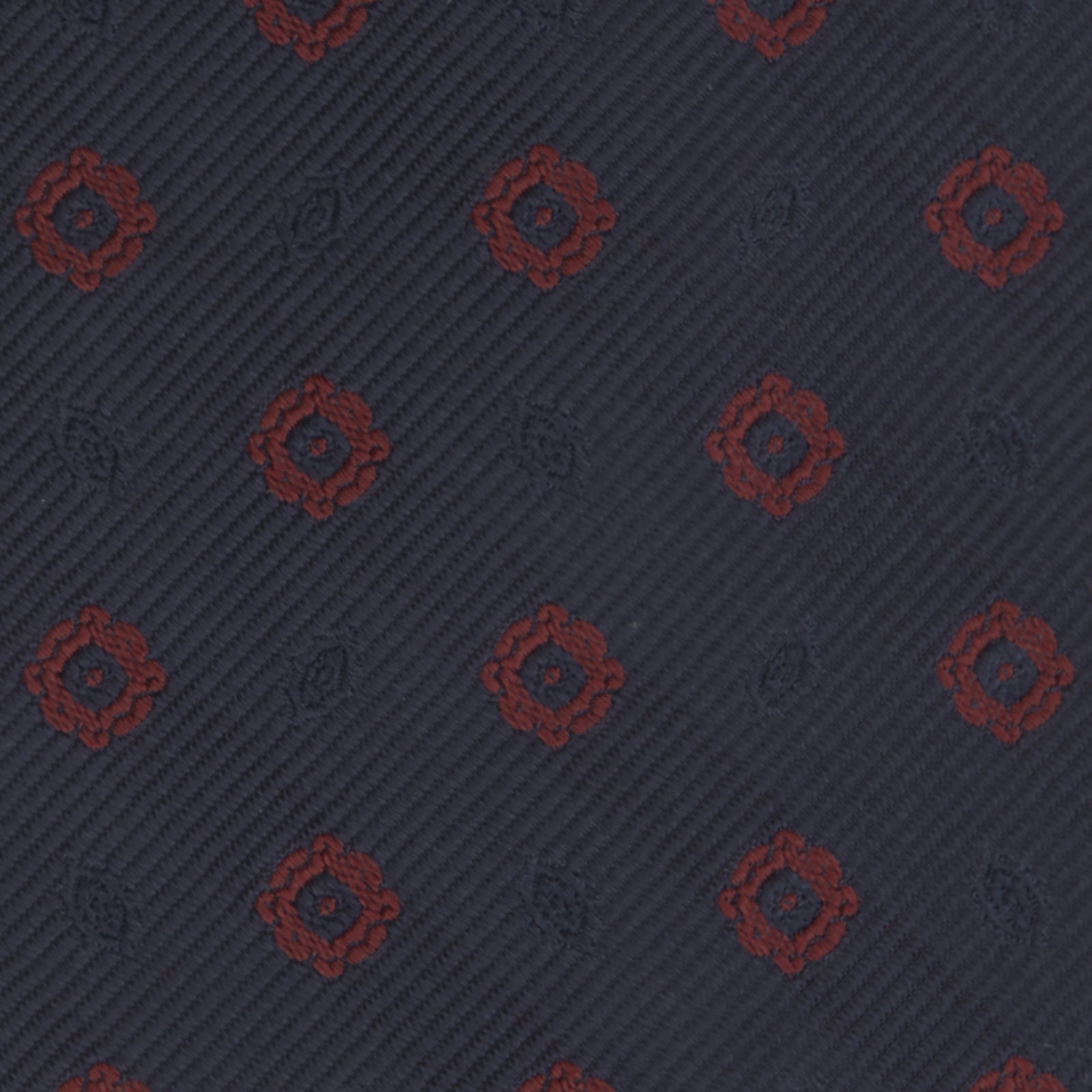 Image 3 of product Navy and Burgundy Emblem Spot Silk Tie