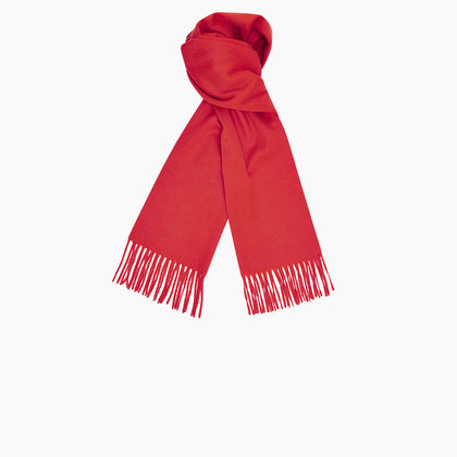 Red Pure Cashmere Scarf Image 2
