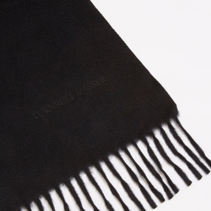 Black Pure Cashmere Scarf Image 1