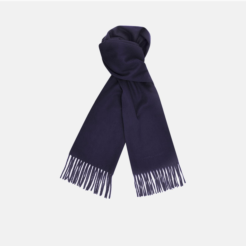Navy Pure Cashmere Scarf