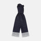 Navy and White Spotted Silk Scarf